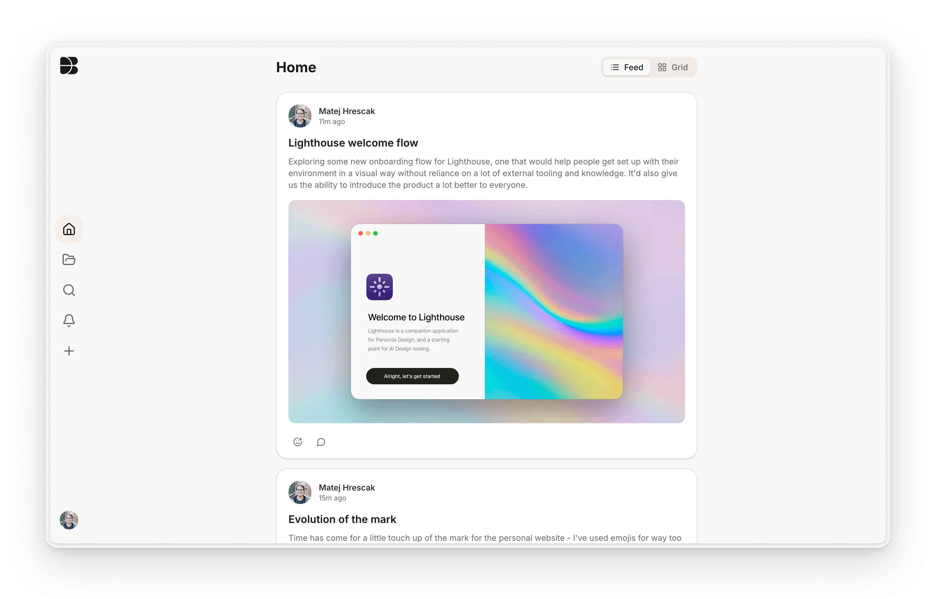Draftboard feed view